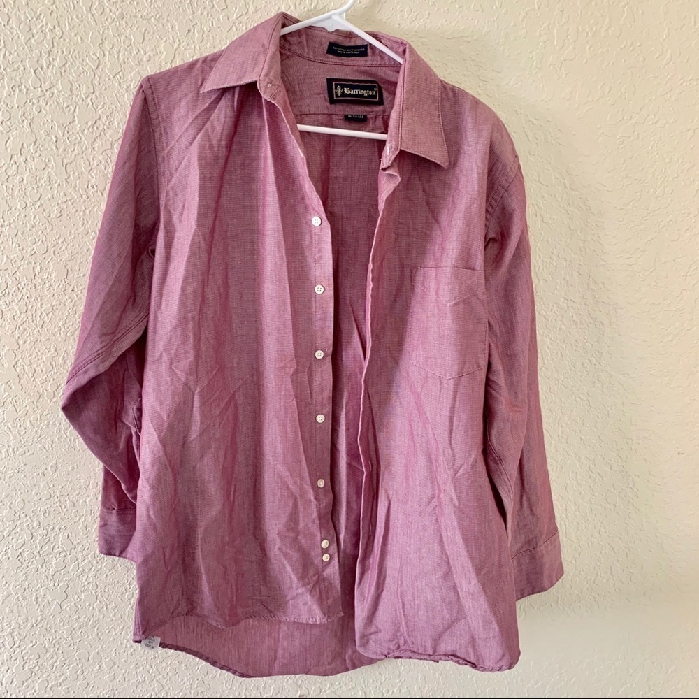 Barrington Men’s Pink Button Down Dress Shirt 16